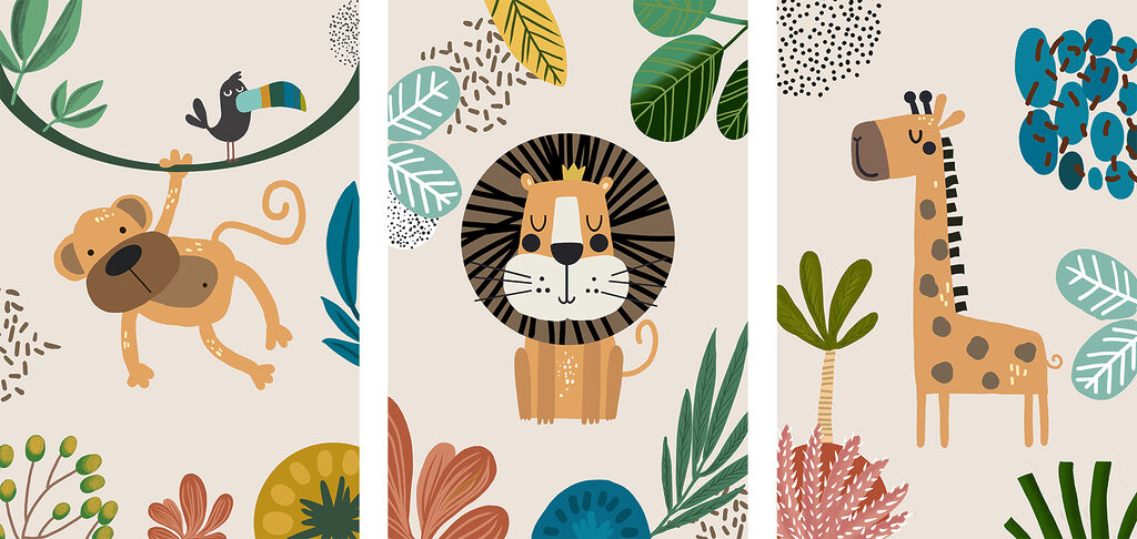 Amigos de la jungla — diseño completo