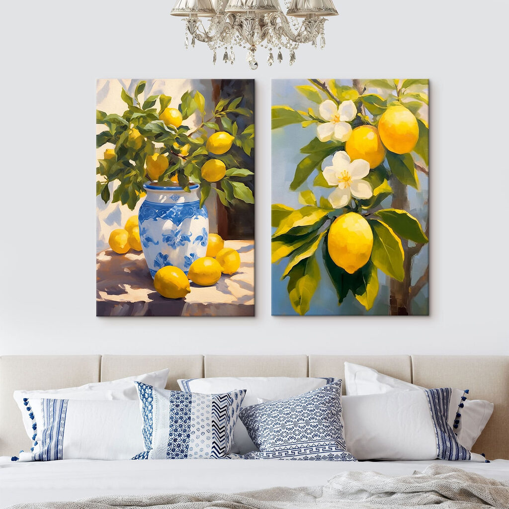 Flor de limonero en un interior