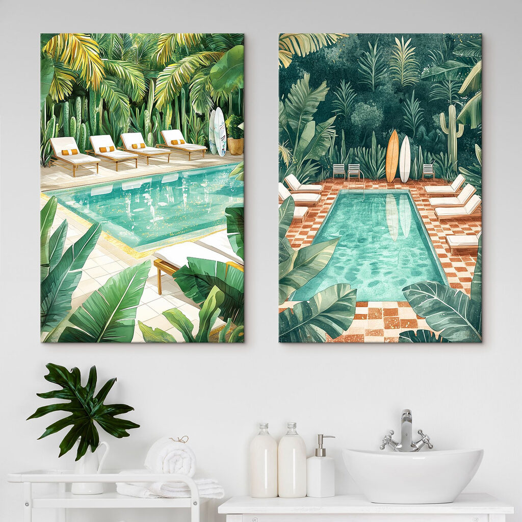 Un chapuzón tropical en un interior