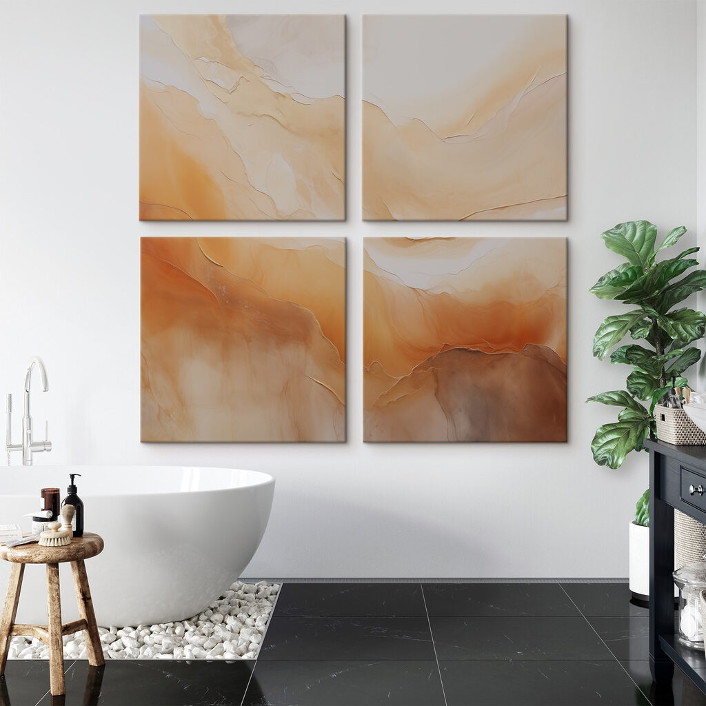 Cuadrícula de formas fluidas en un interior