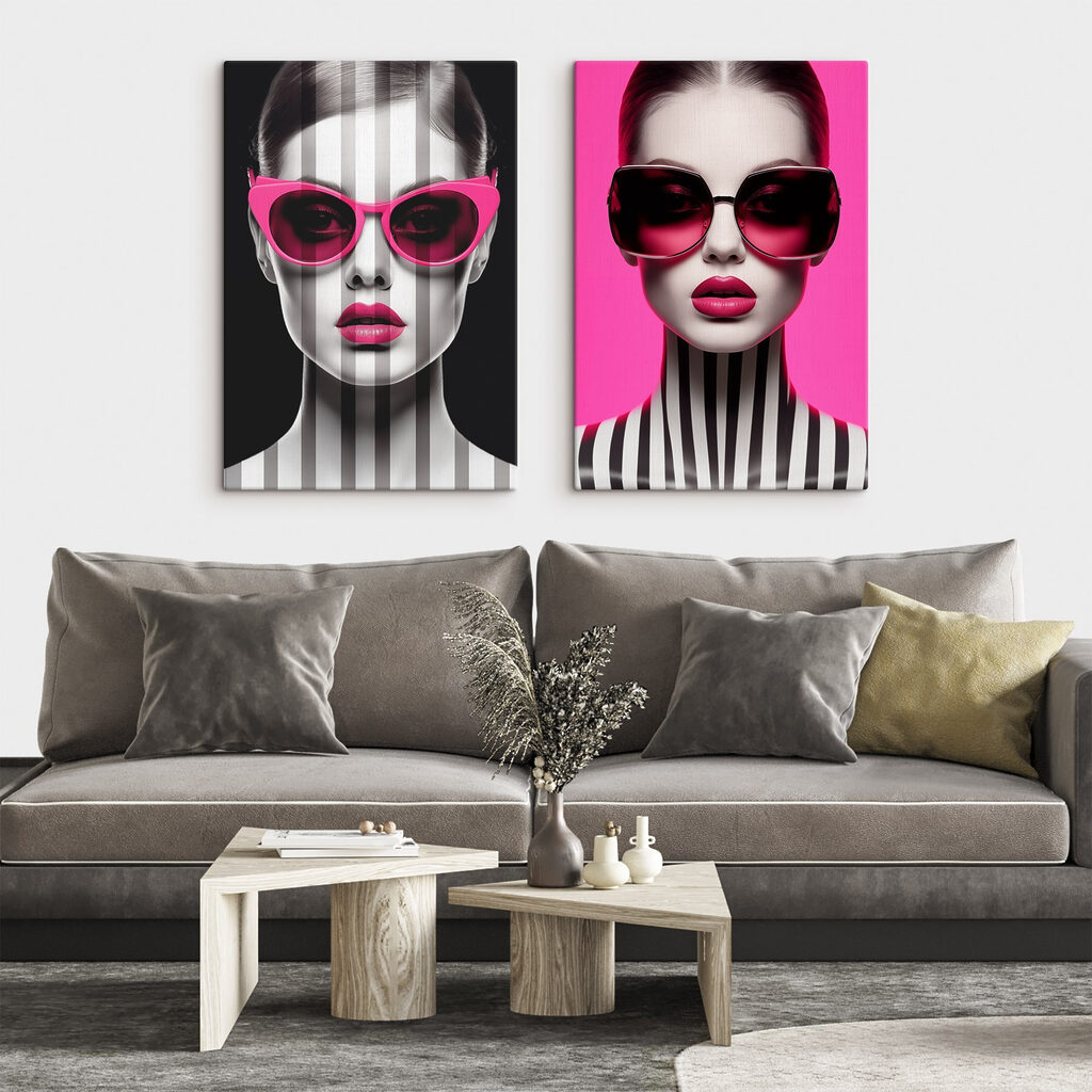 Detrás de las gafas en un interior