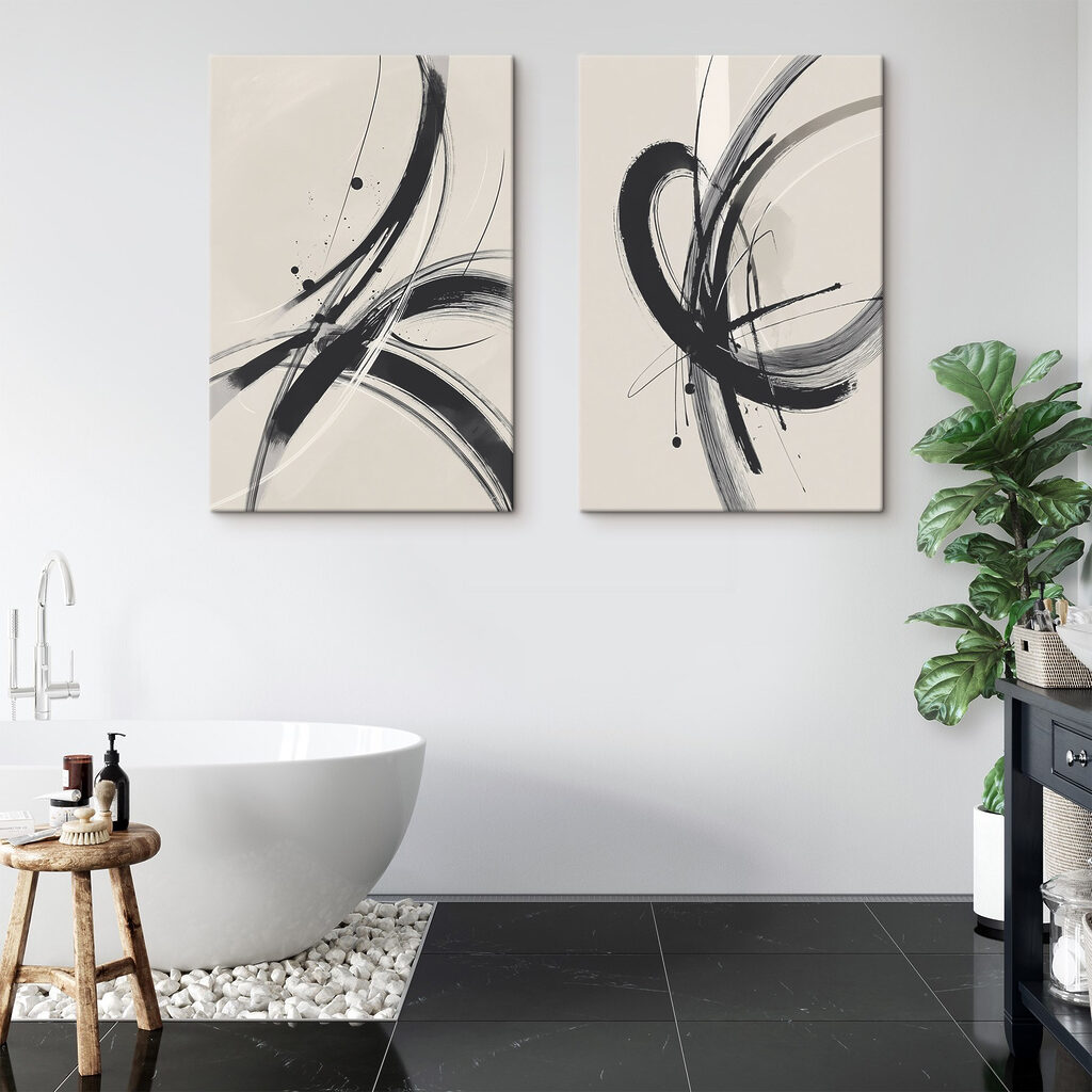 Tinta en movimiento en un interior
