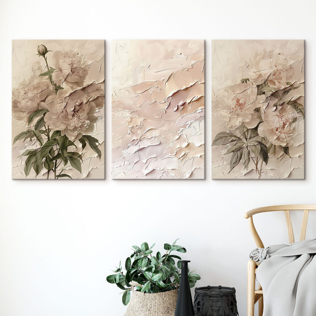 Flores en el tiempo en un interior