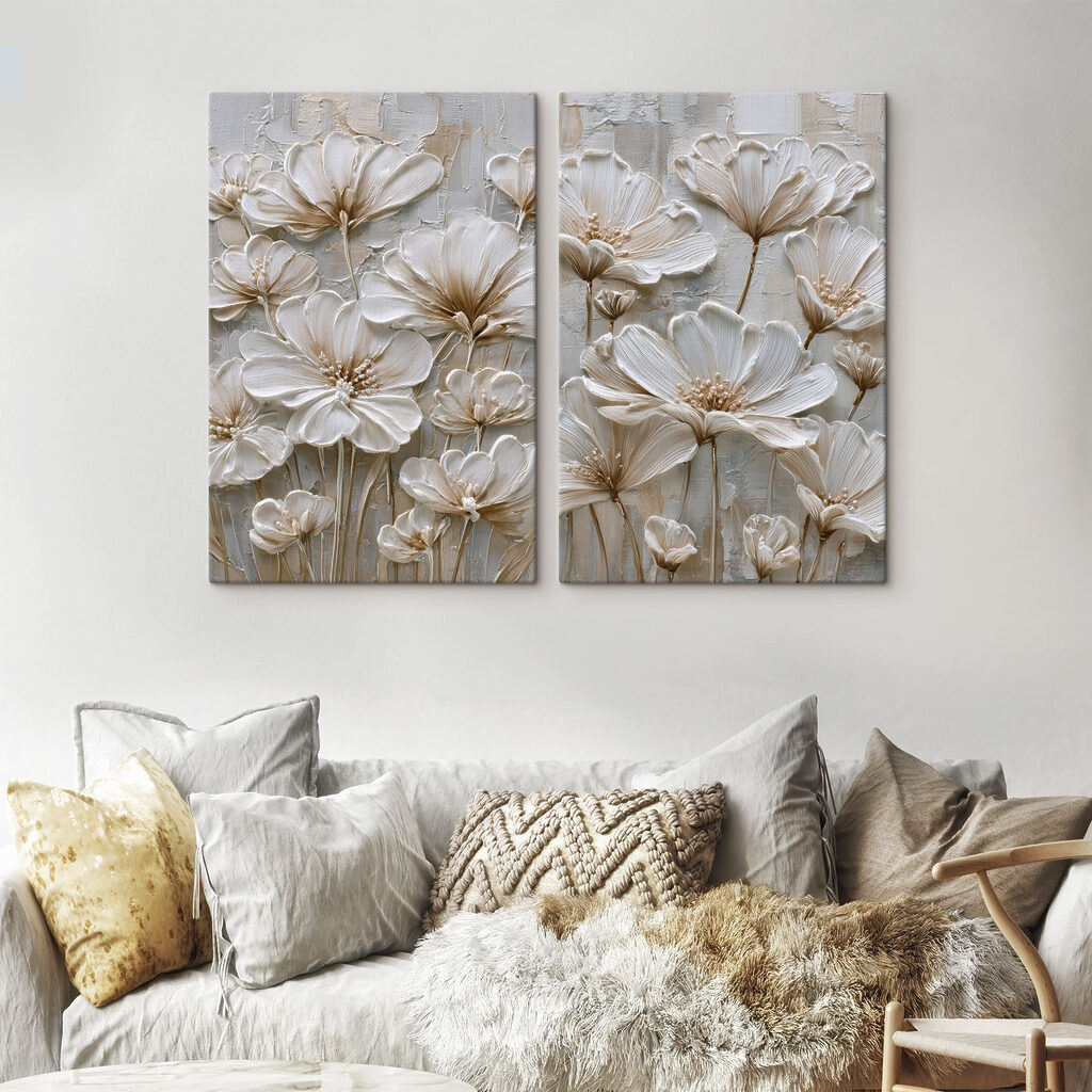 Flores con profundidad en un interior