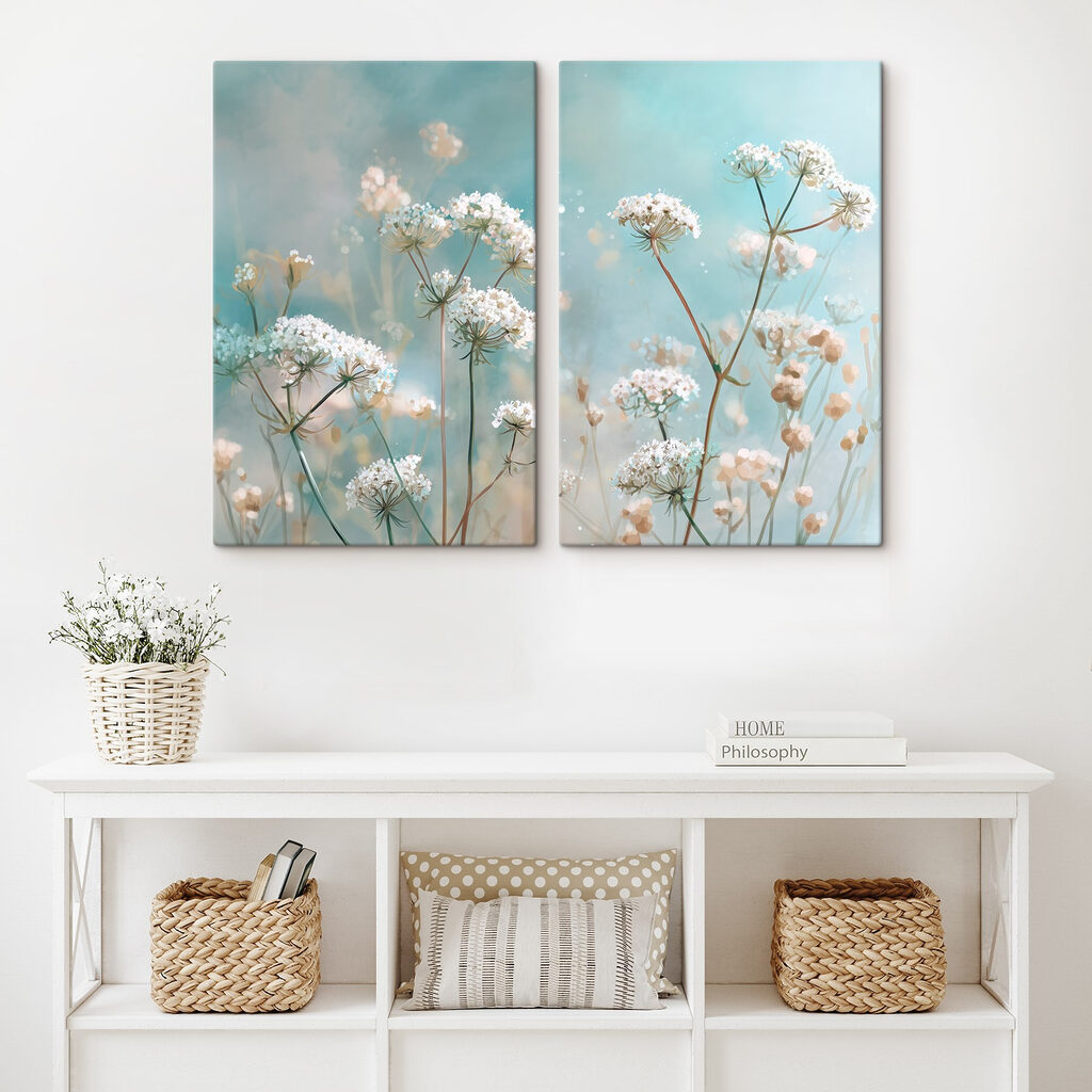 Flores de prado en un interior