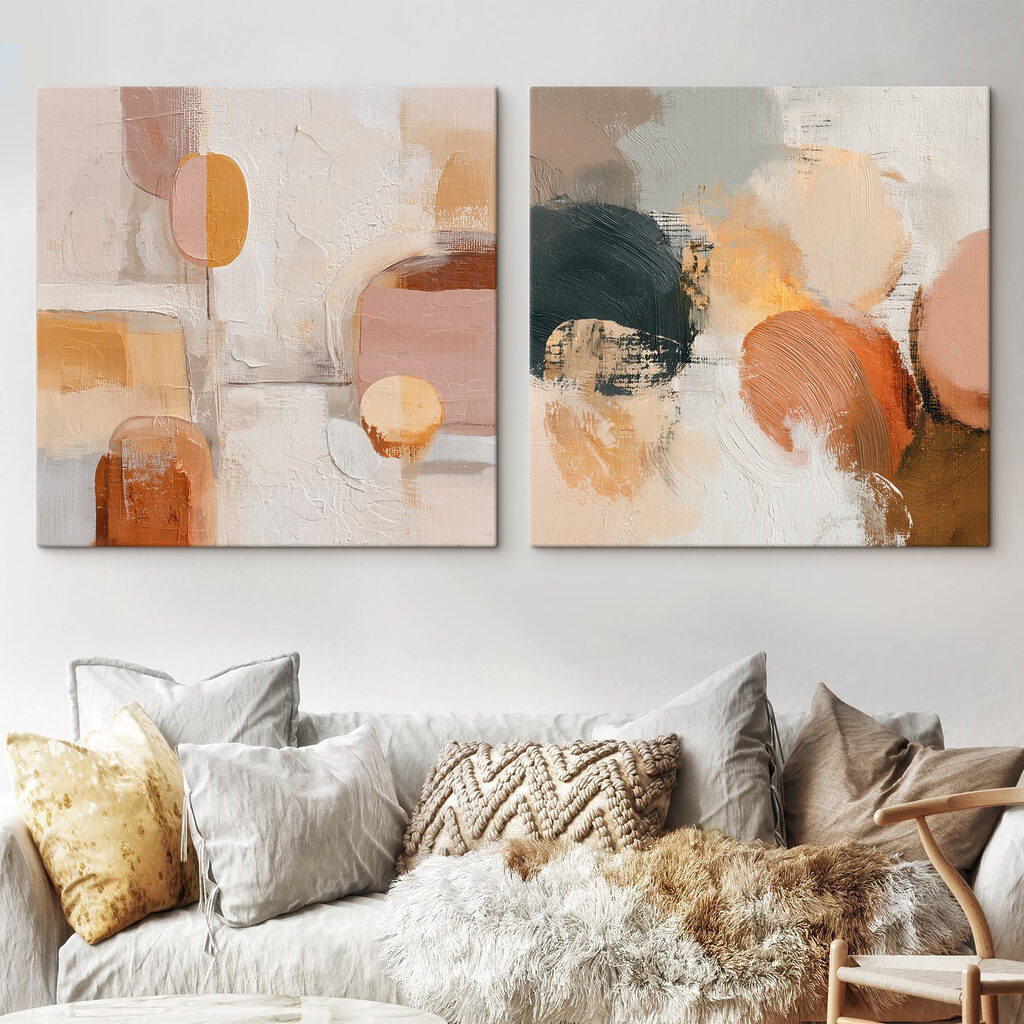 Superficies cálidas de pintura en un interior