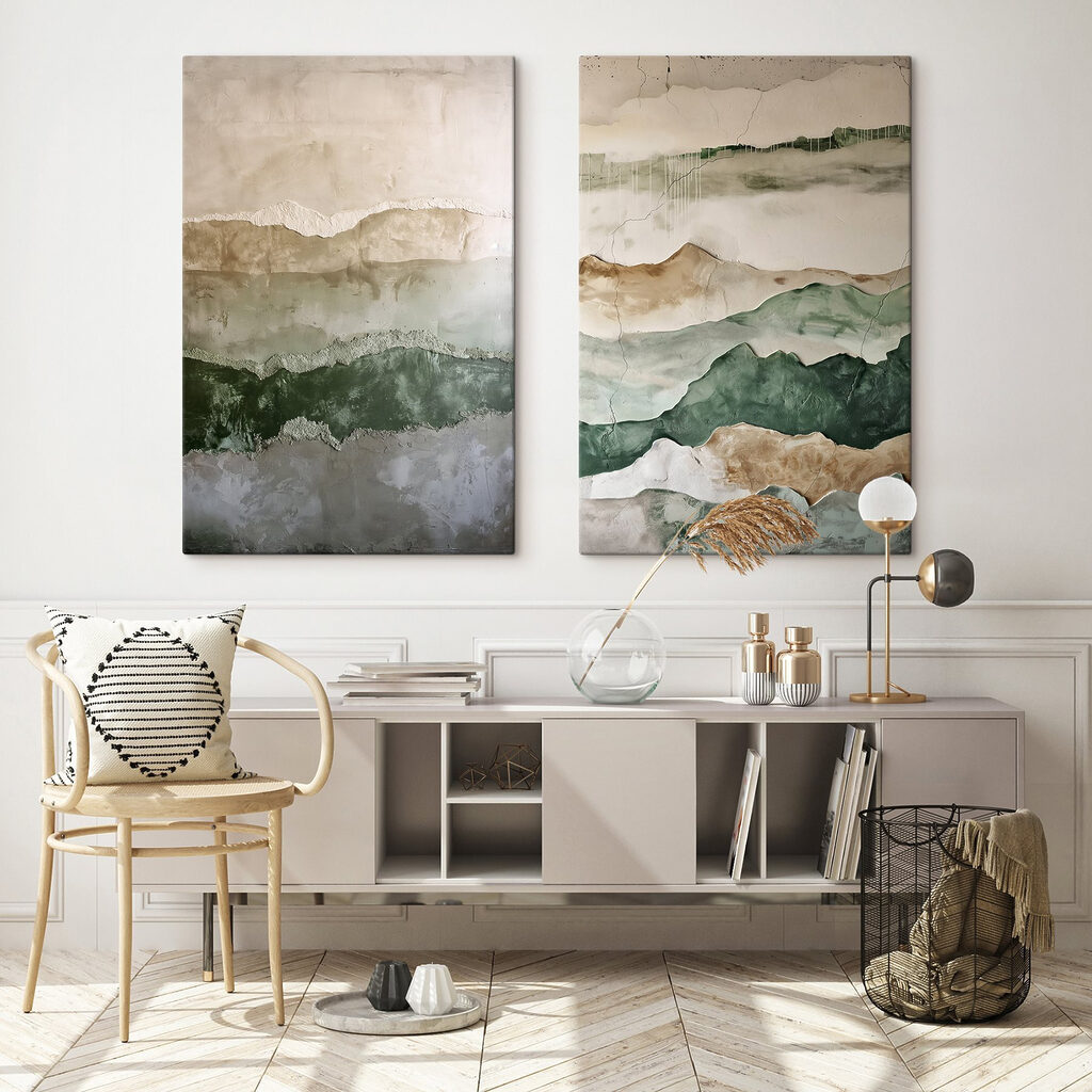 Paisaje en capas en un interior