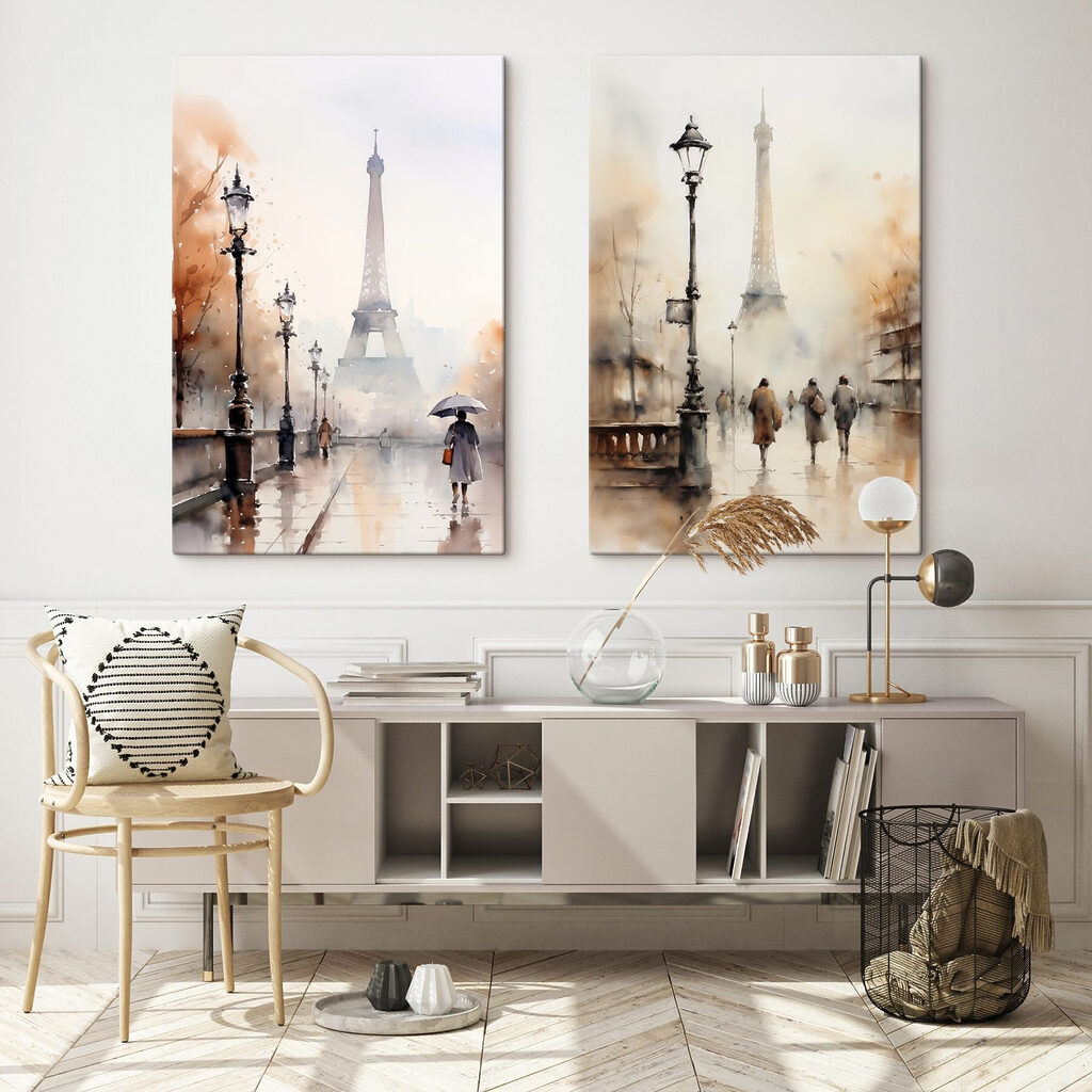 París bajo la lluvia en un interior