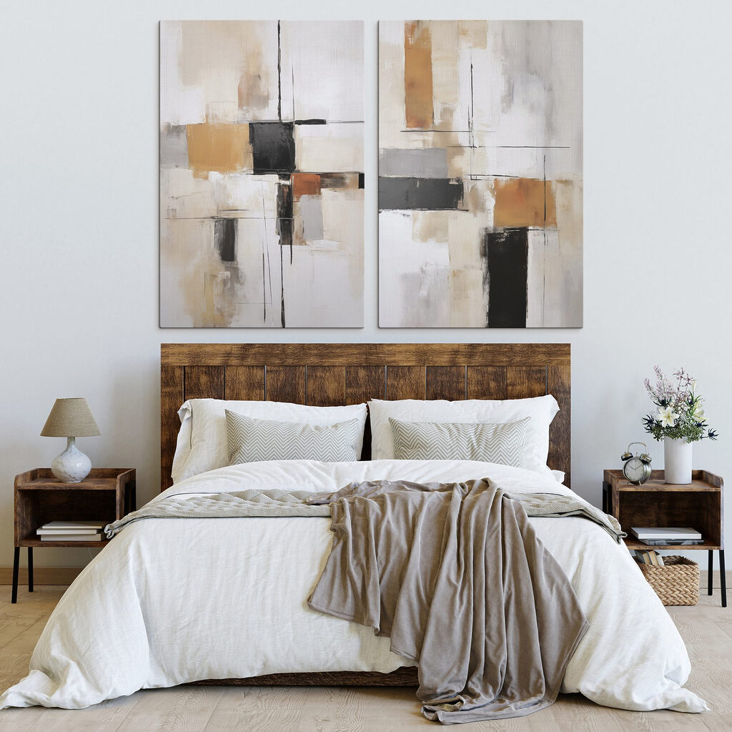 Pintura en calma en un interior