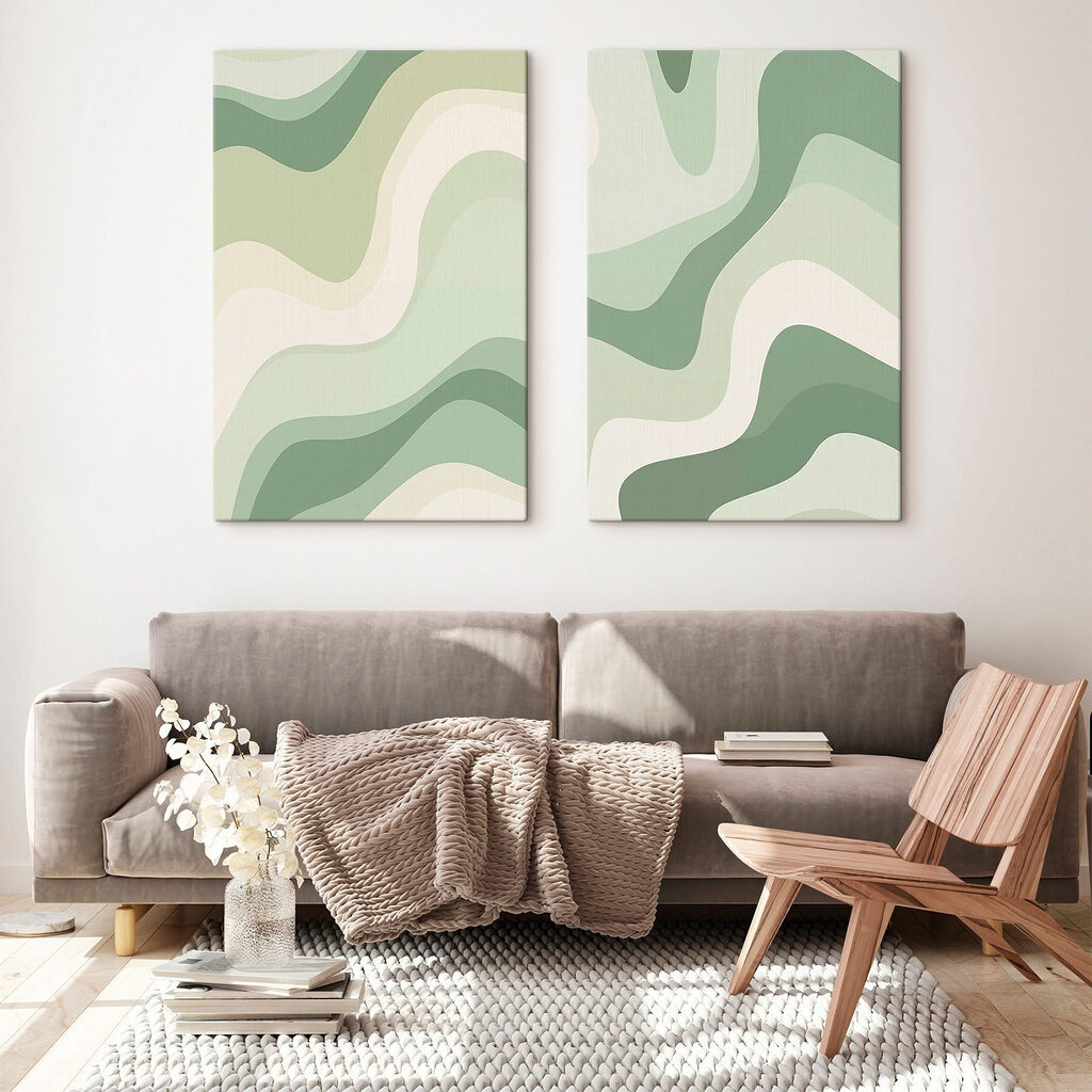 Ondas horizontales suaves en un interior