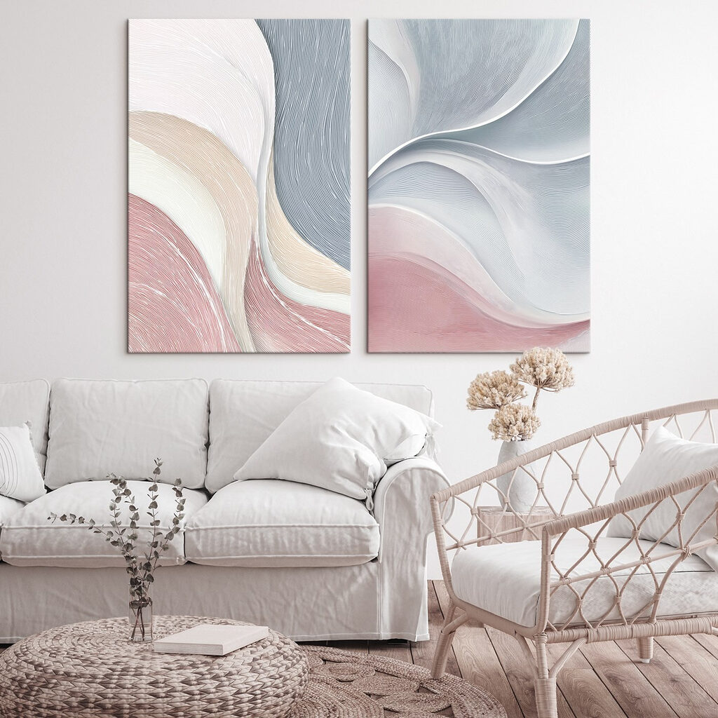 Ondas suaves con textura en un interior