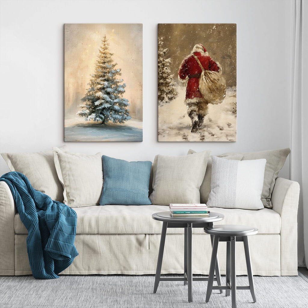 Hombre en la nieve en un interior