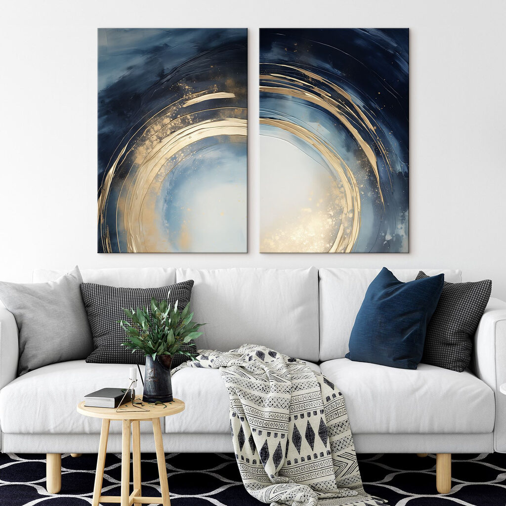 Espirales de color en un interior