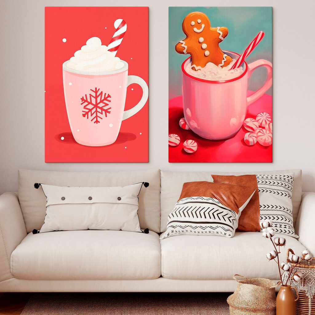 Chocolate caliente y jengibre en un interior