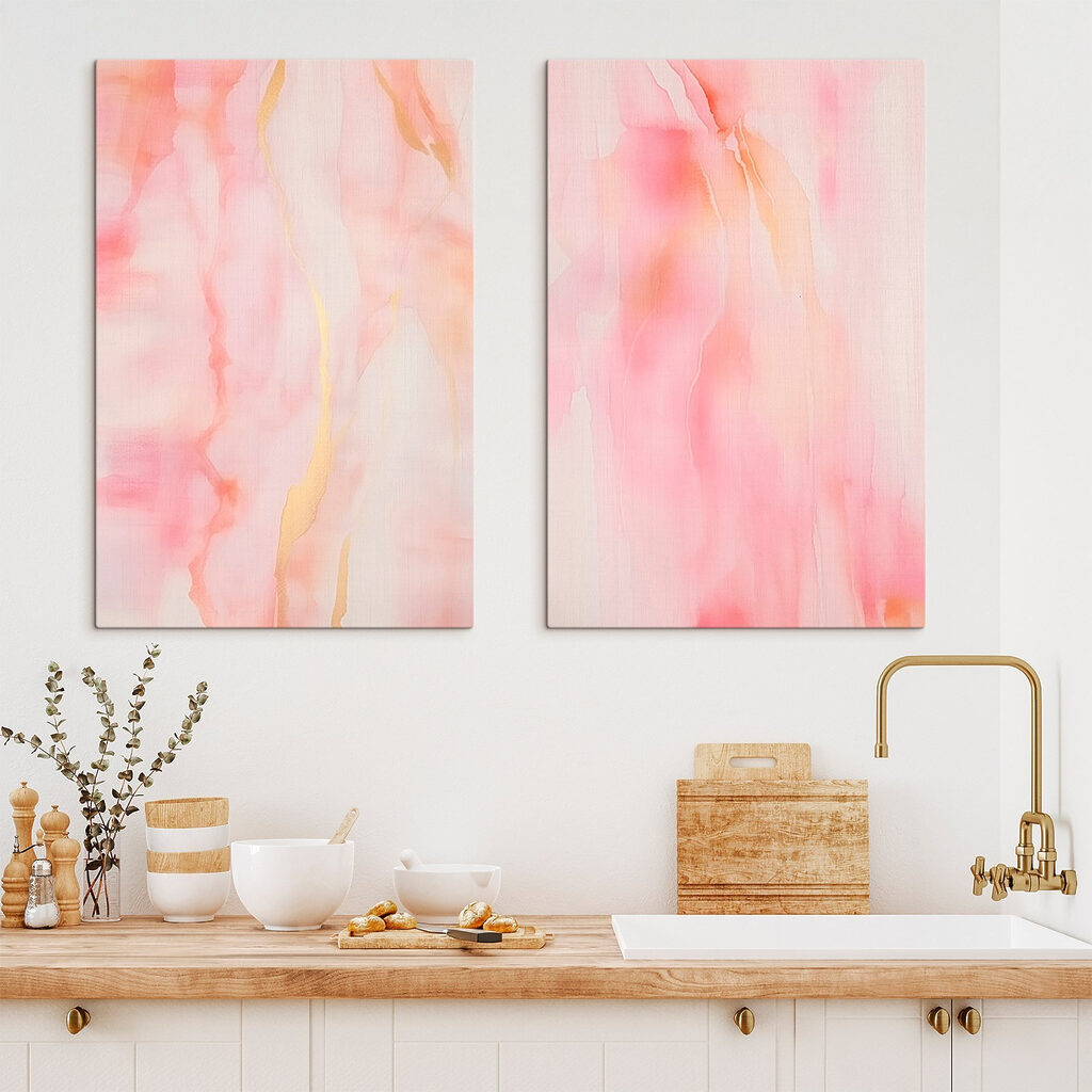 Vetas rosas fluidas en un interior