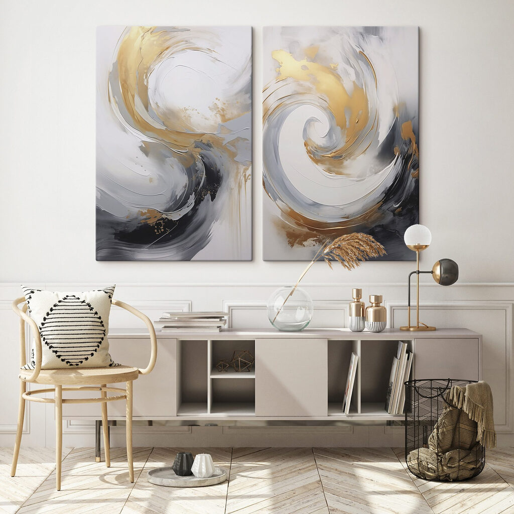 Espirales abstractas en un interior