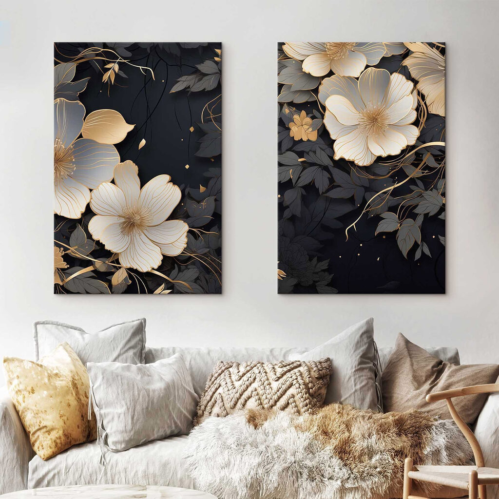 Flores ornamentales elegantes en un interior