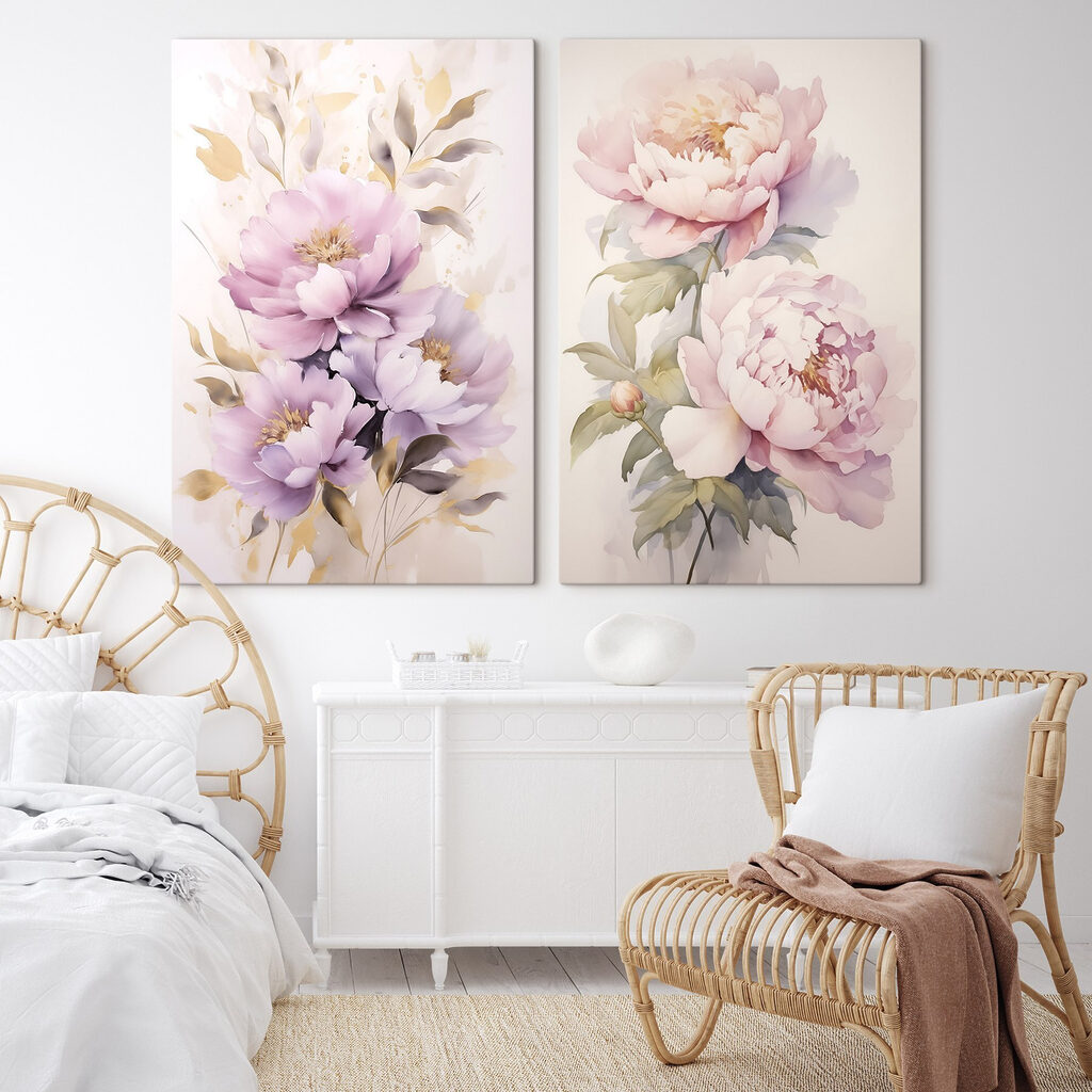 Pétalos lila con oro en un interior