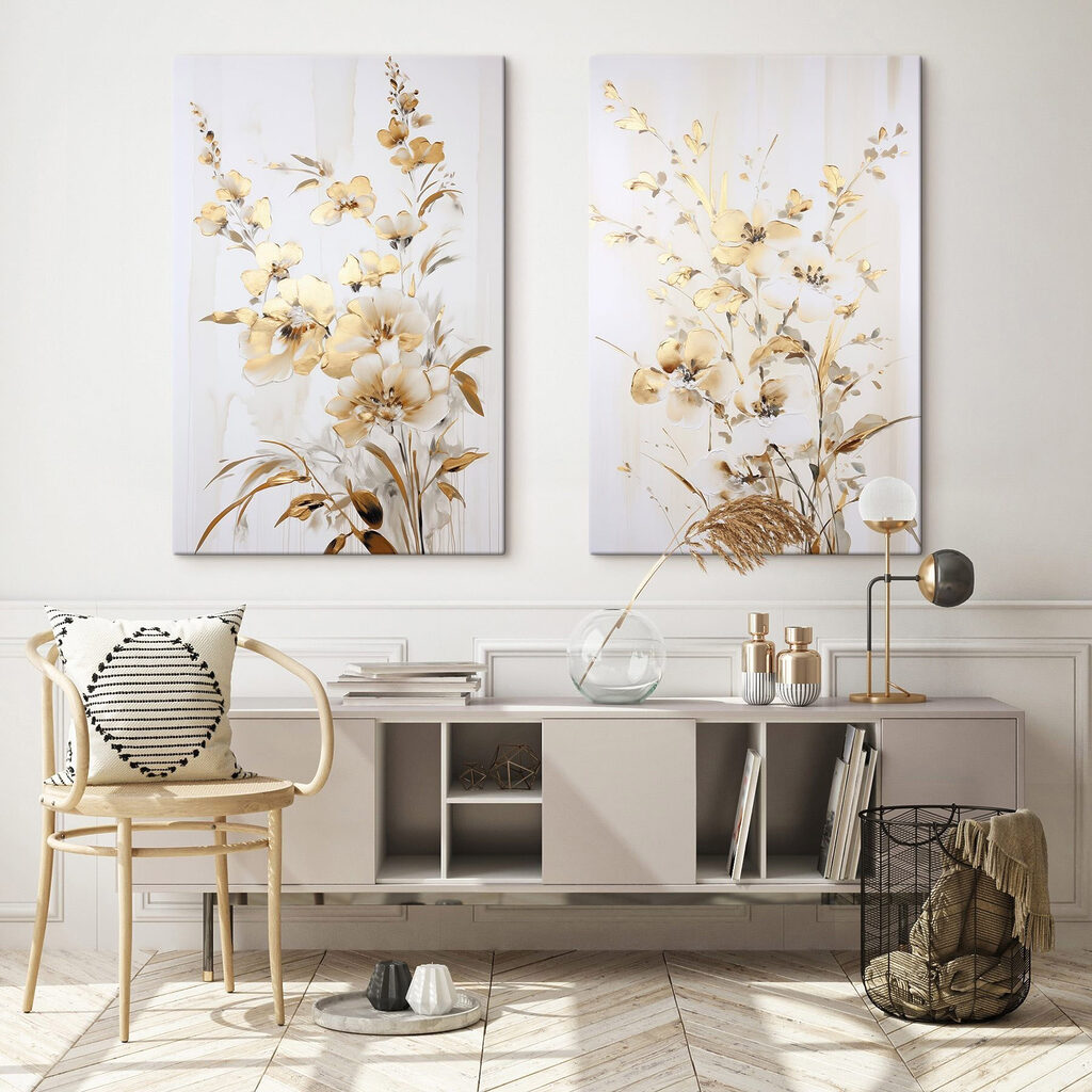 Elegante arreglo floral en un interior