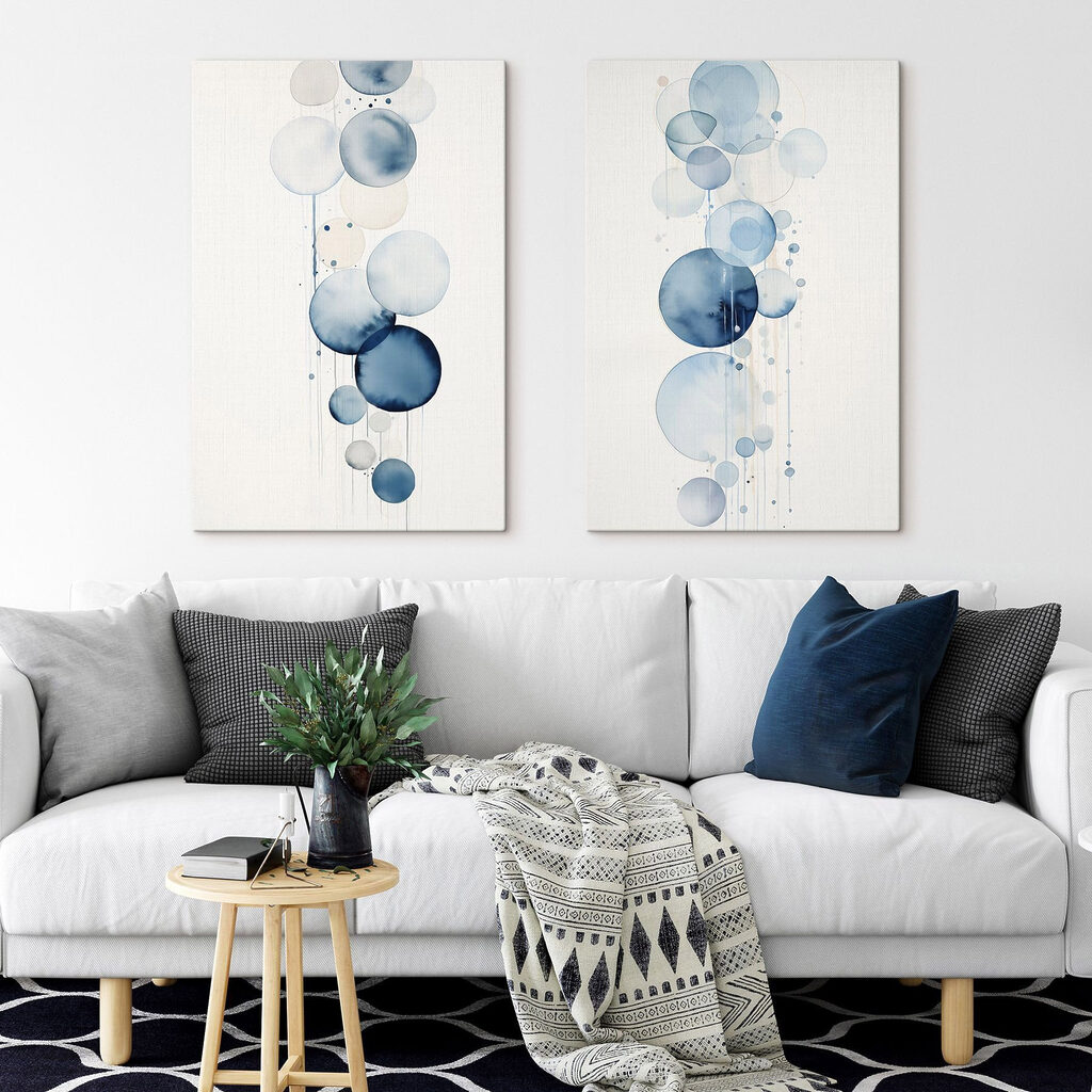 Círculos y gotas en un interior