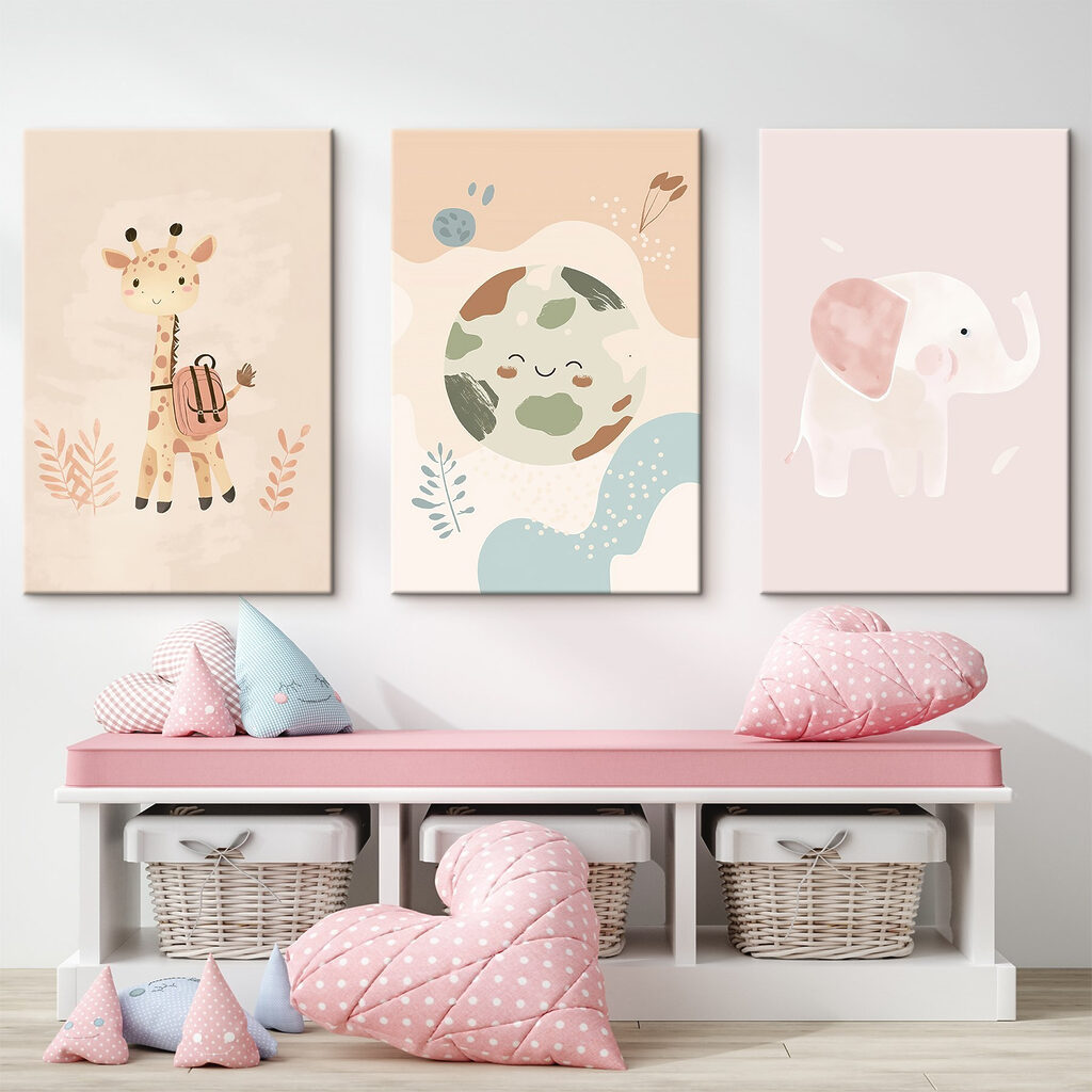 Animales viajeros en un interior