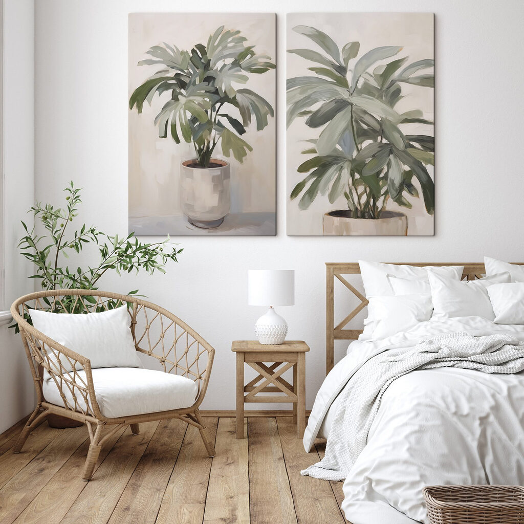 Plantas en maceta en un interior