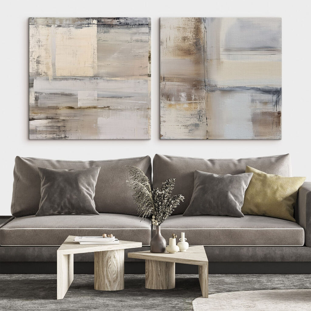 Pintura envejecida en un interior