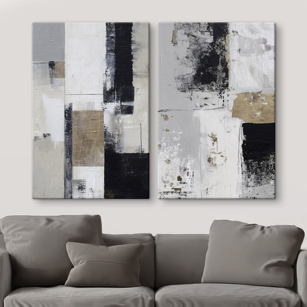 Negro junto a blanco en un interior