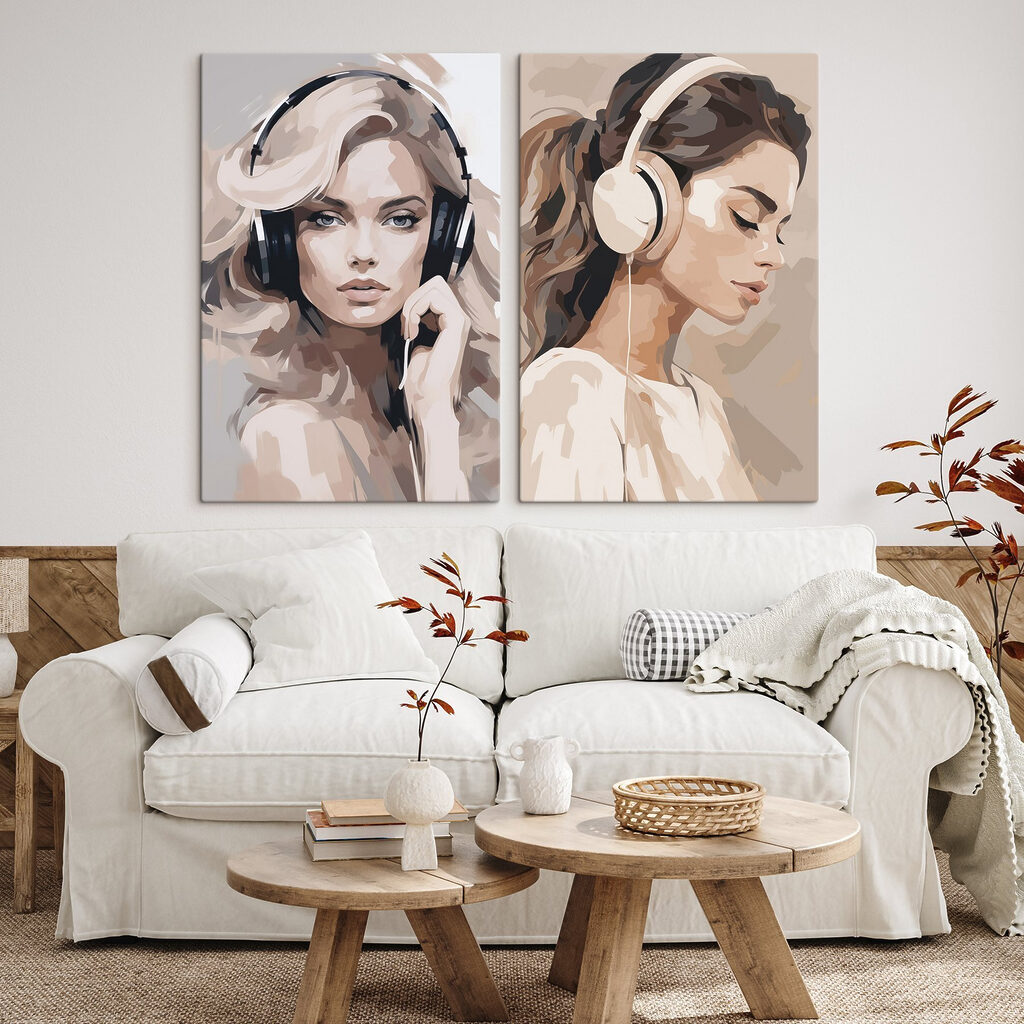 Un momento de música en un interior