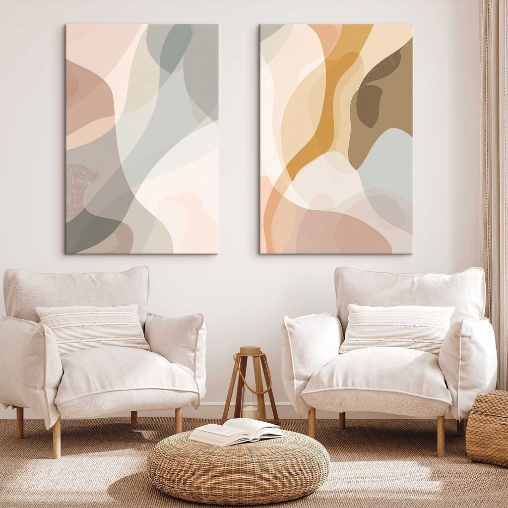Ondas superpuestas suaves en un interior