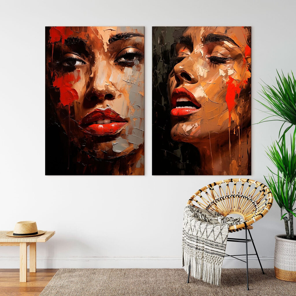 Rostros con pintura chorreada — interior 4