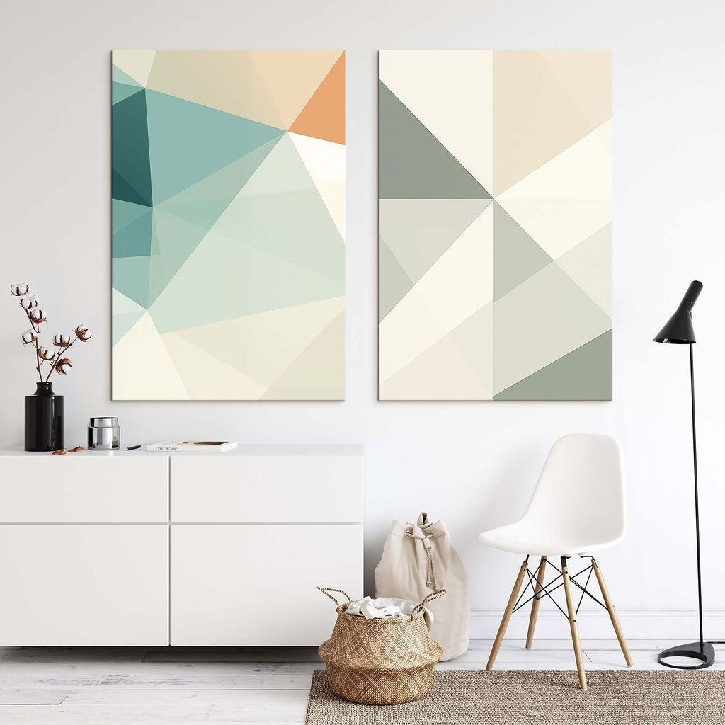 Formas abstractas suaves en un interior