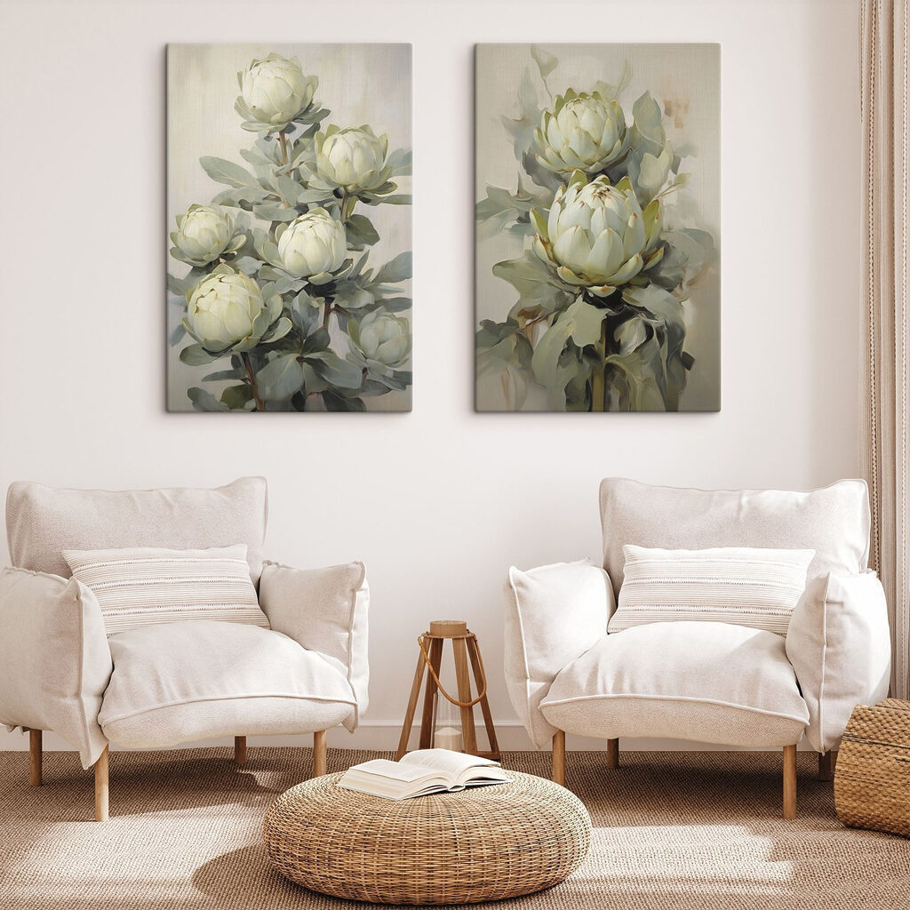Capullos de flor en un interior