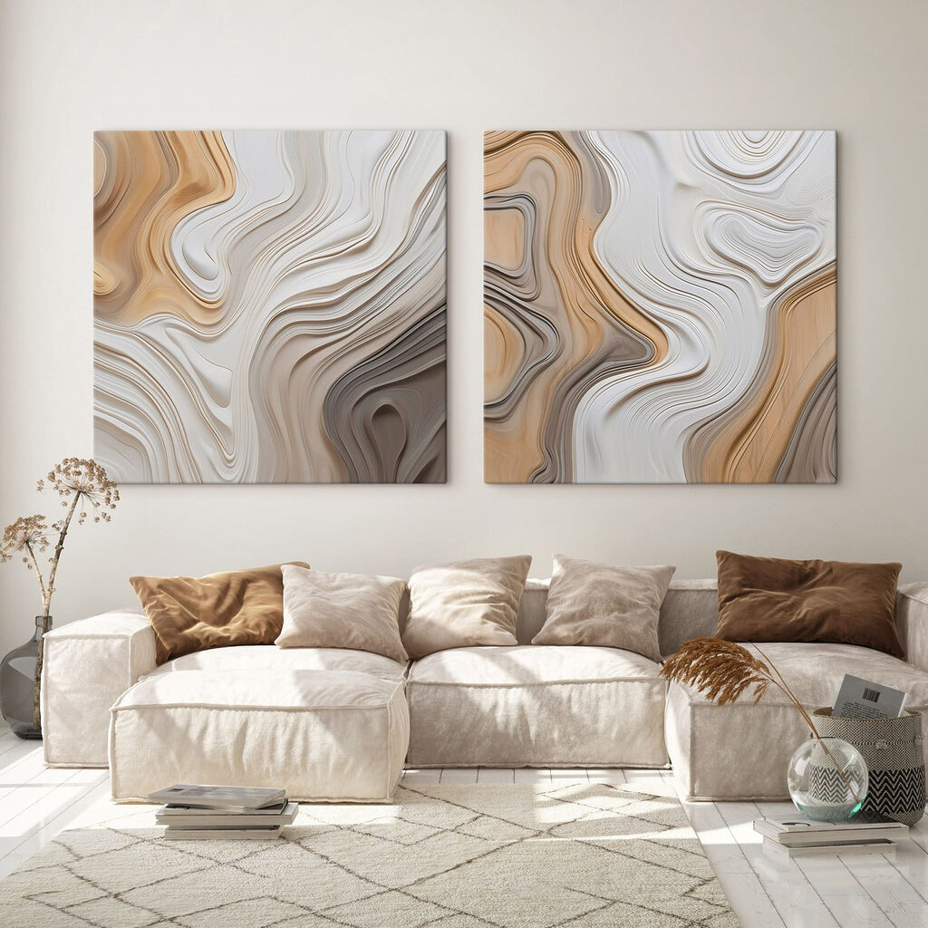 Vetas onduladas como madera en un interior