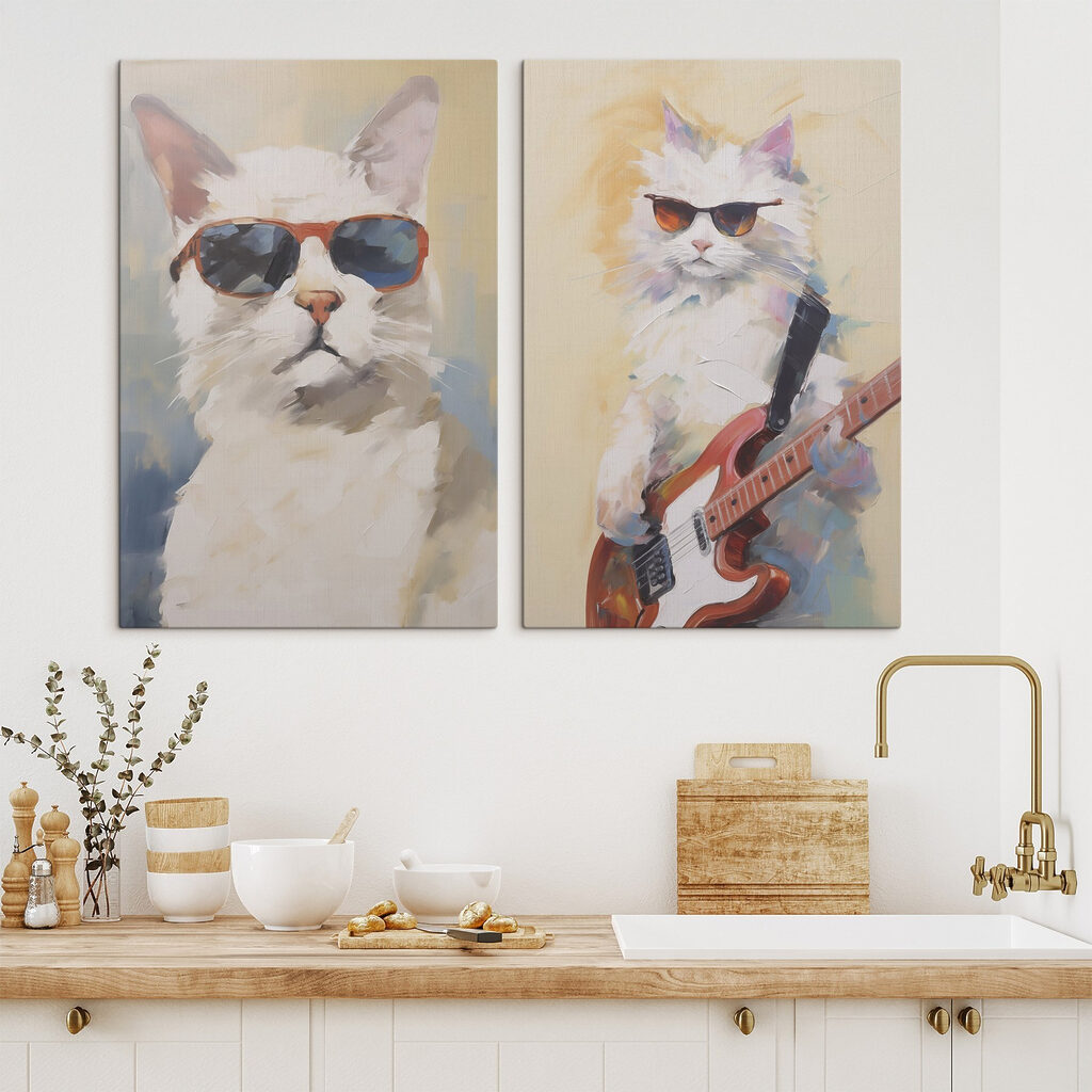 Retratos expresivos de gato en un interior