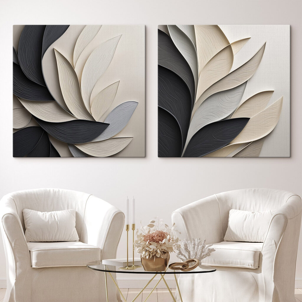 Capas de formas curvas en un interior