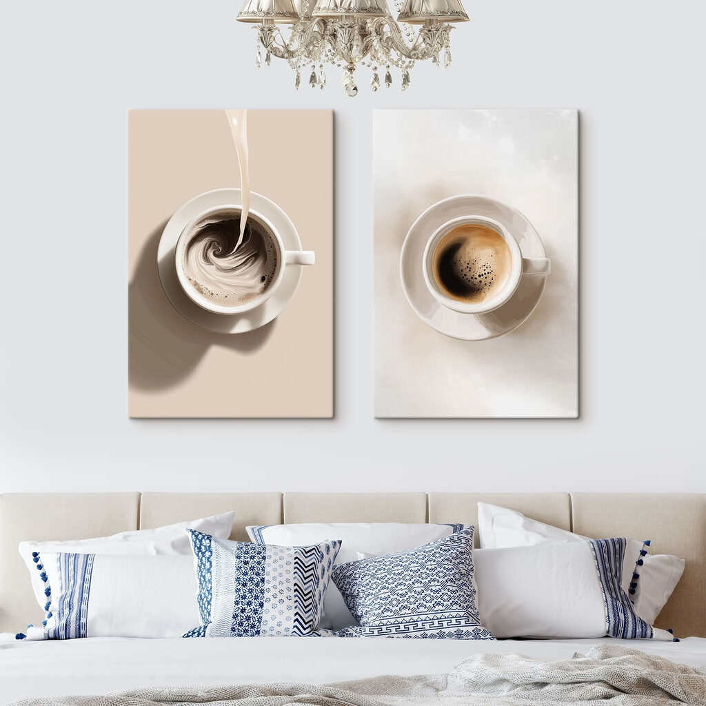 Remolino de café en un interior