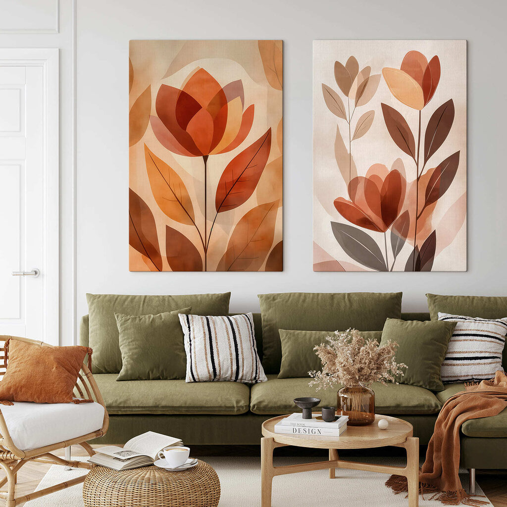 Flores como llamas en un interior