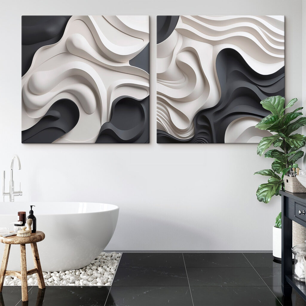 Ondas monocromas en un interior