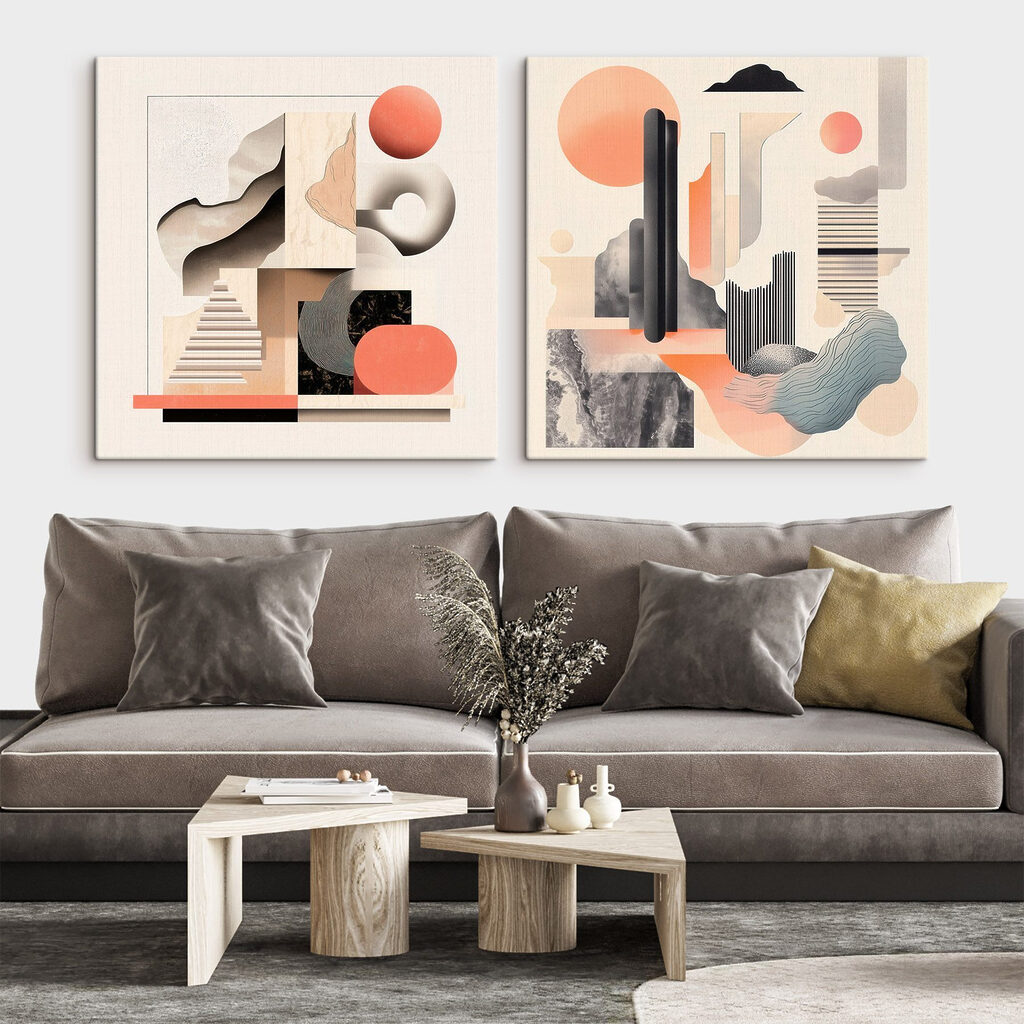 Paisaje de formas en un interior