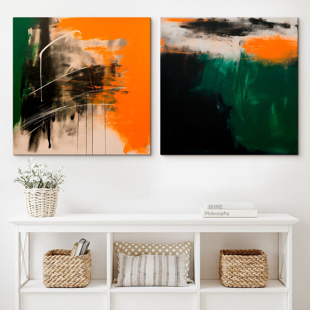 Naranja entre sombras profundas en un interior