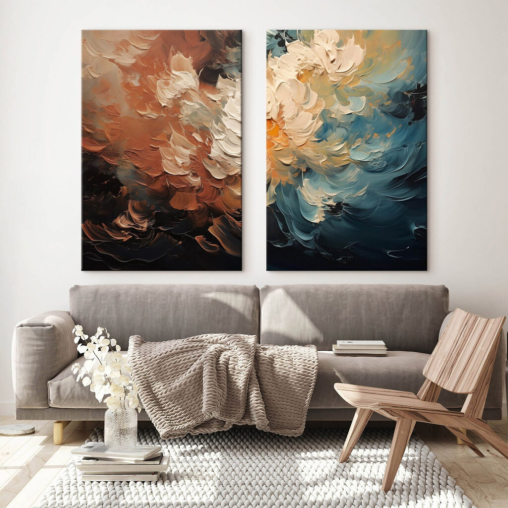 Formas florales en sombra en un interior