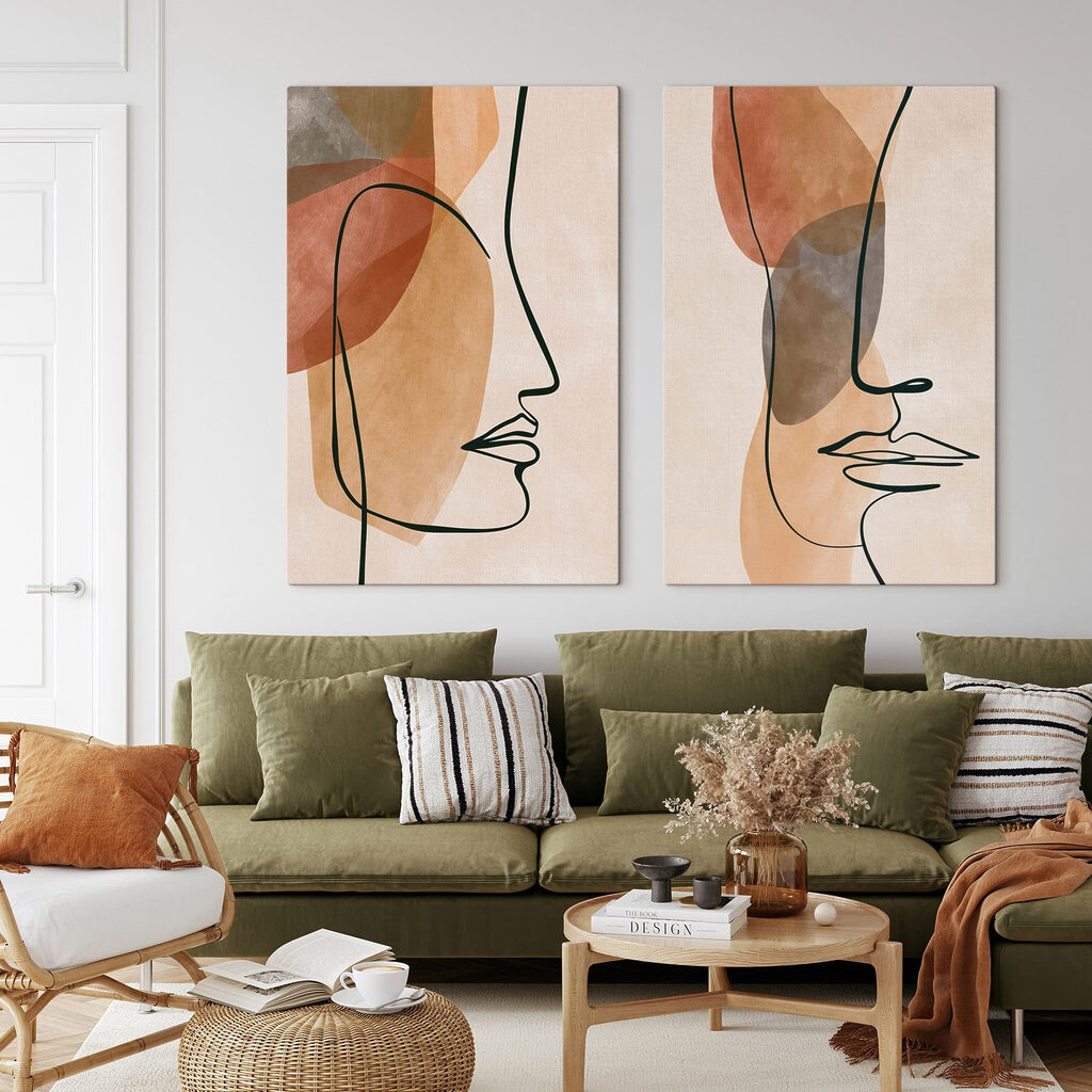 Perfil en una línea en un interior