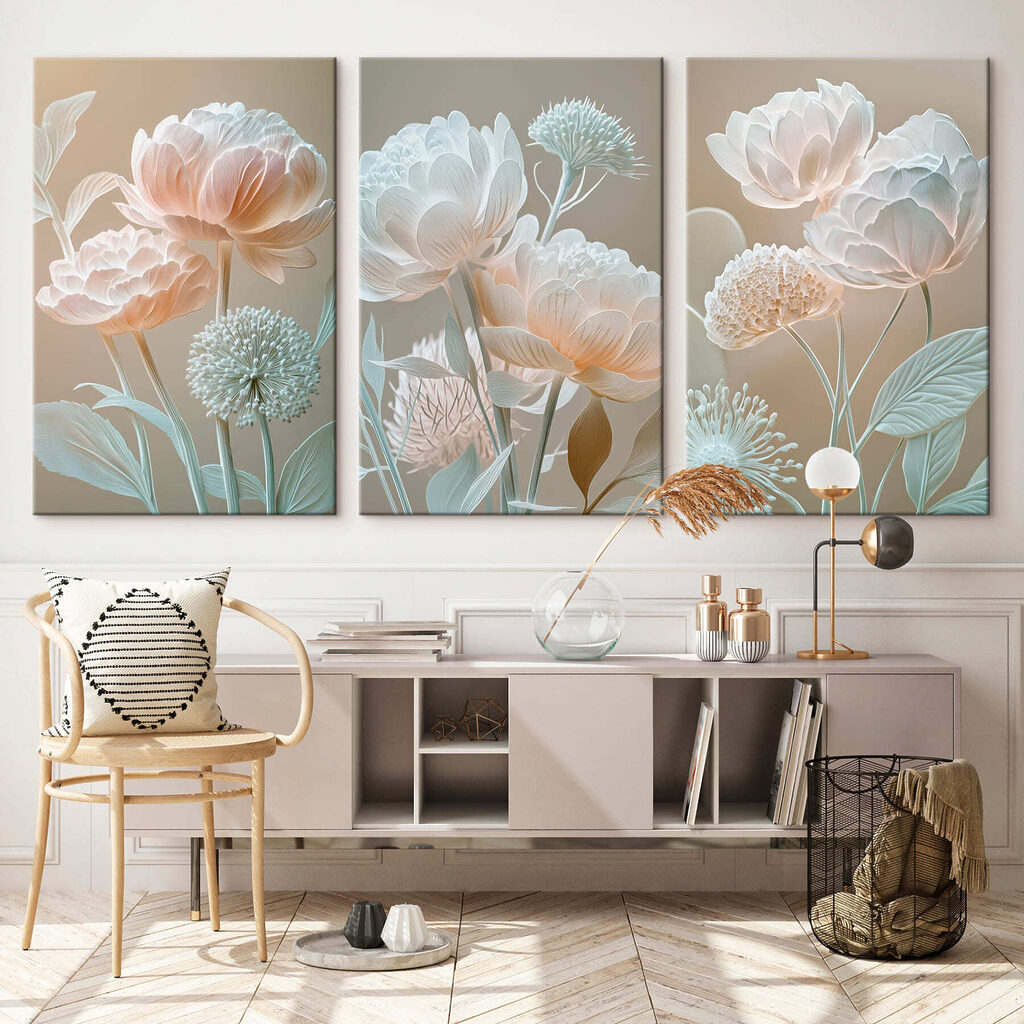Ramo pastel de semillas en un interior