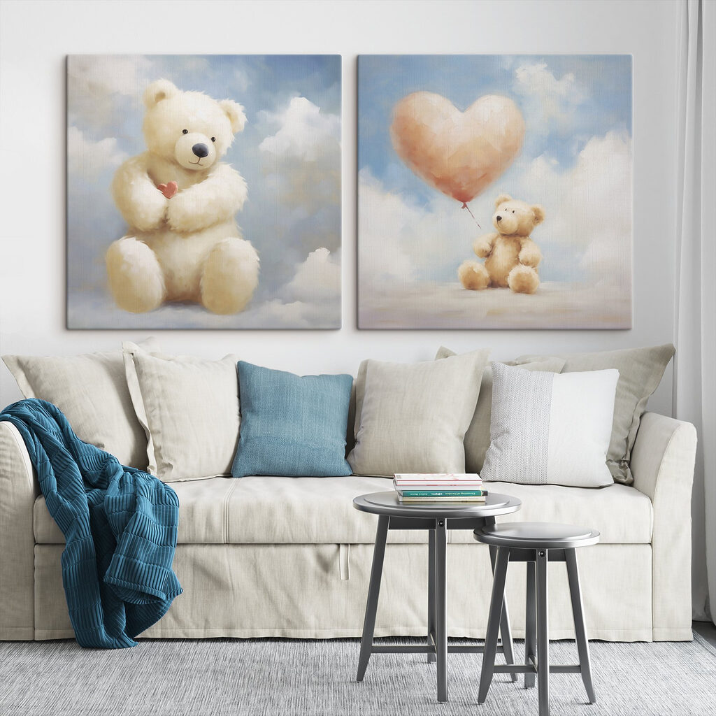 Ositos con corazones en un interior
