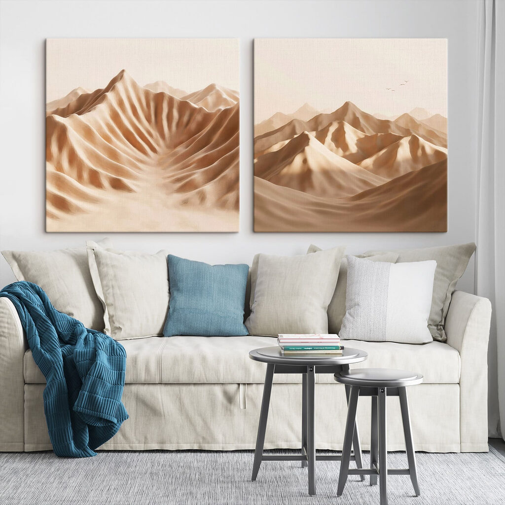 Paisaje de pliegues en un interior