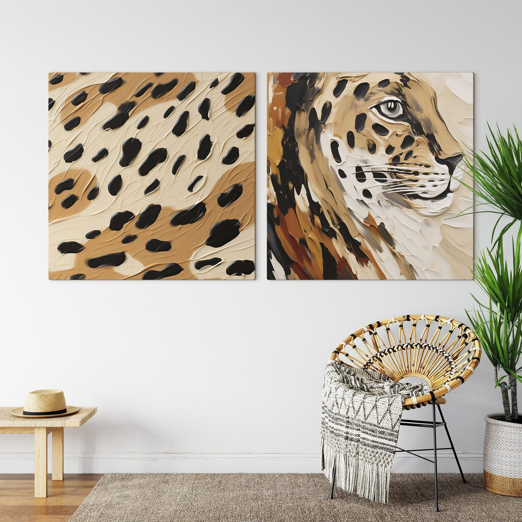 Patrones de leopardo en un interior