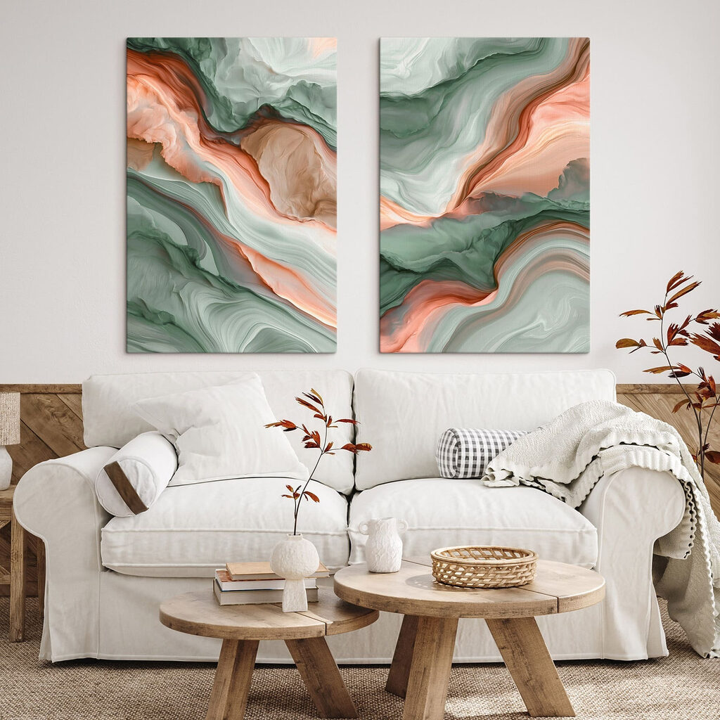 Olas verdes y coral — interior 1