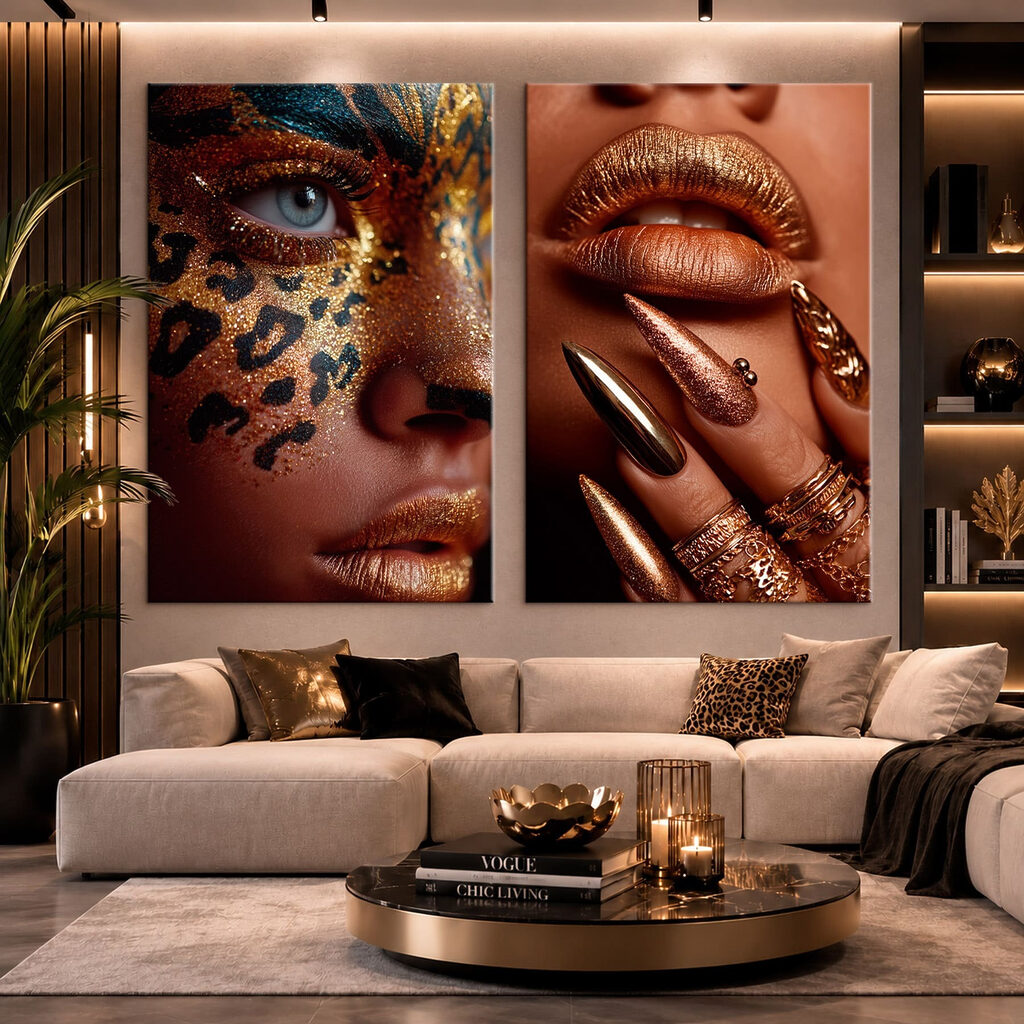 Detalles glamurosos en un interior