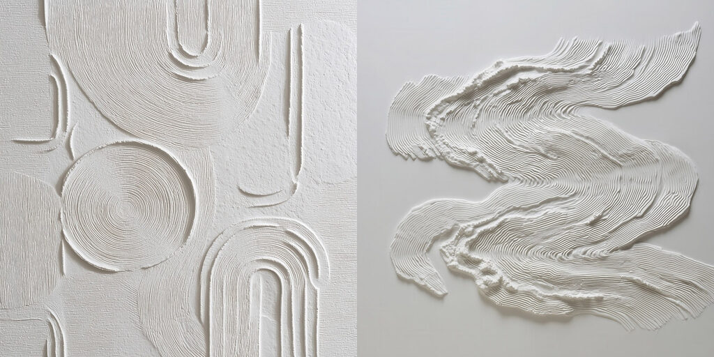 Arcos y trazos blancos — diseño completo